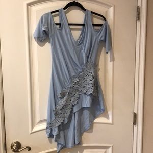 Venus high-low off shoulder beautiful mini dress or long top size S